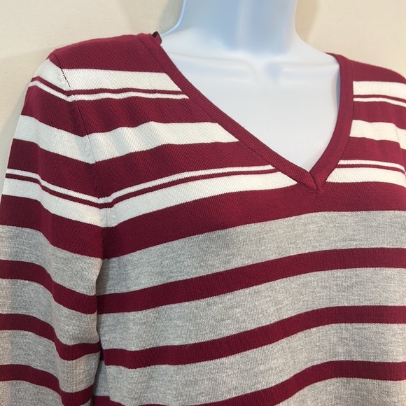 Lety & Me Dallin Striped 3 Quarter Sleeve Sweater NEW Sz S - Picture 5 of 8